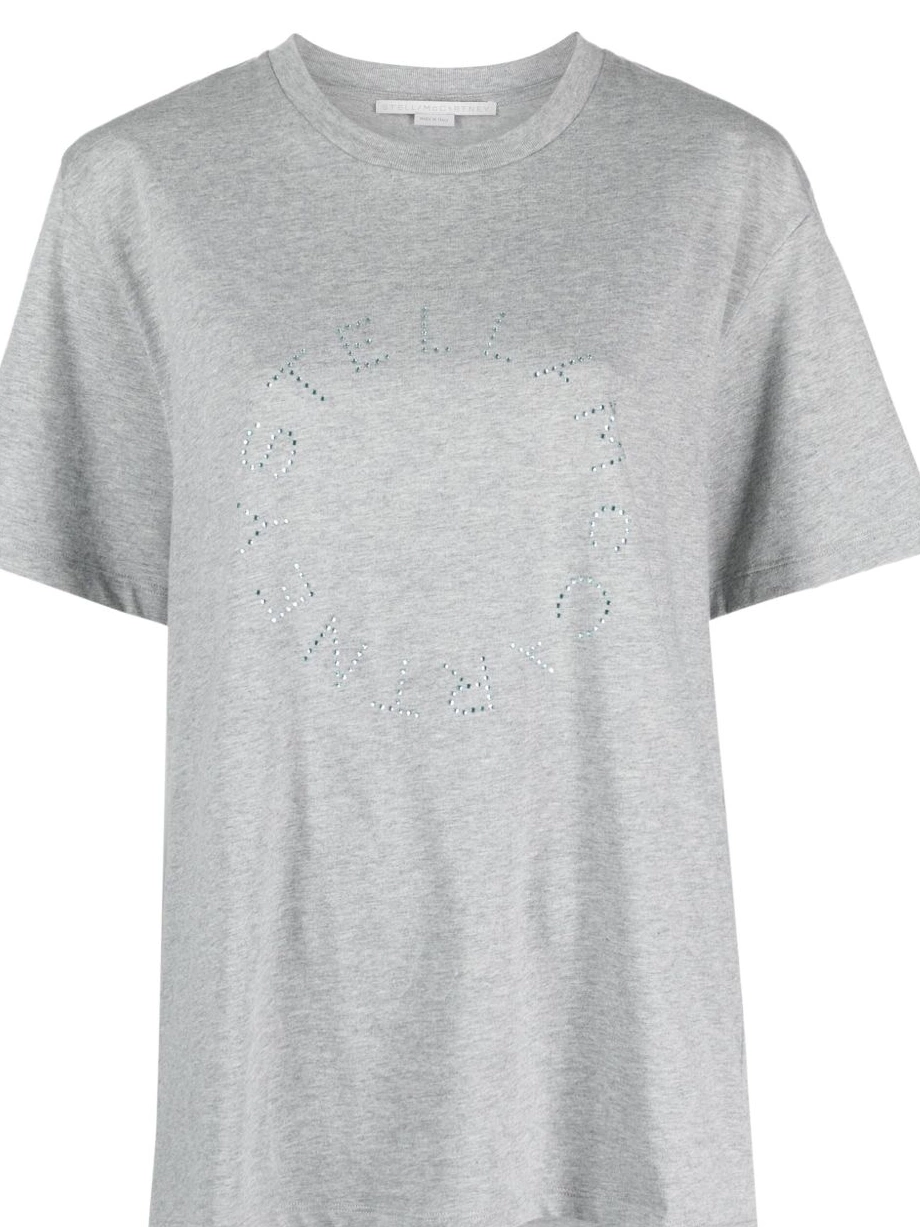 Affordable logo-applique T-shirt McCartney Stella rhinestone Women 0810